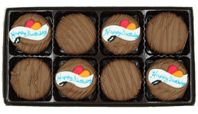 Happy Birthday decorated Oreo cookies by Philadelphia Candies ready to gift.