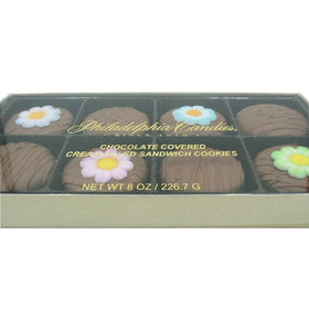 Philadelphia Candies Milk Chocolate OREO undecorated cookie close-up, versatile snack.