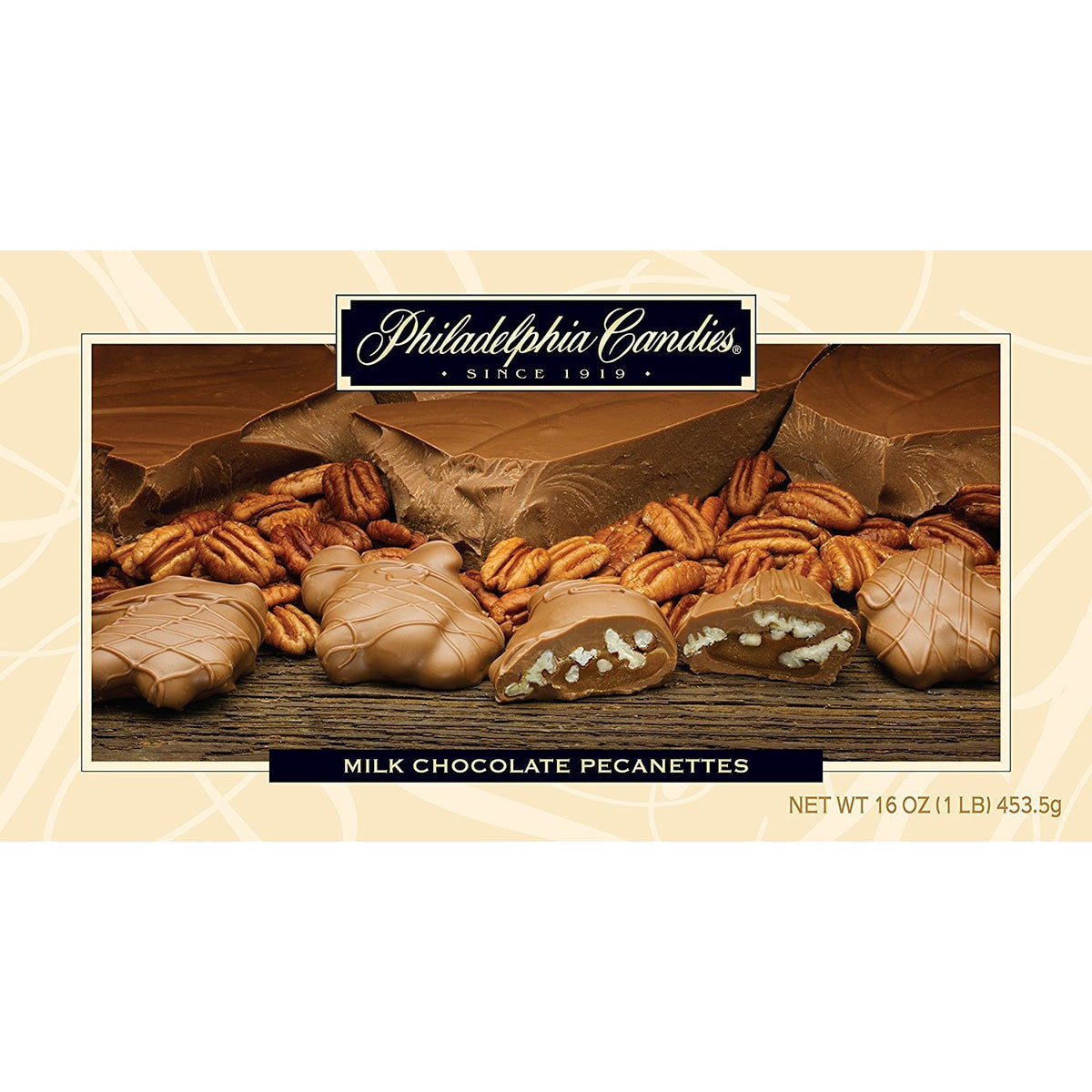 Philadelphia Candies Pecanettes caramel clusters with Georgia pecans—perfect gift option