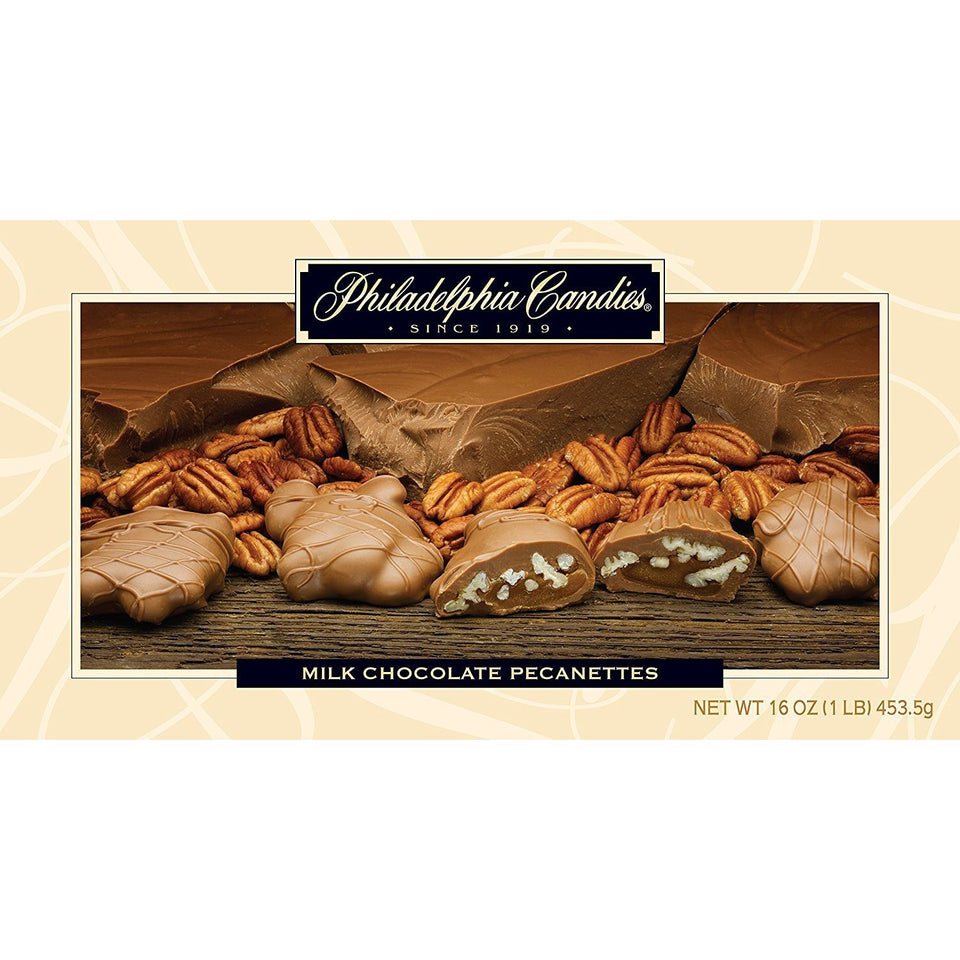 Philadelphia Candies Pecanettes caramel clusters with Georgia pecans—perfect gift option