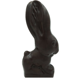 Philadelphia Candies solid dark chocolate Easter bunny front view highlighting silky texture