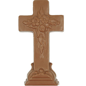 Philadelphia Candies solid milk chocolate Easter Cross 10 oz with decorative front, ideal for gifting