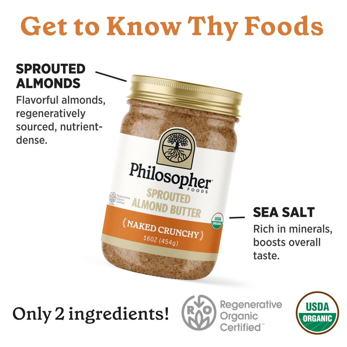 Philosopher Foods almond butter on toast, silky spread enhancing breakfast with protein and flavor