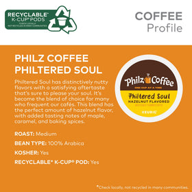 Philz Philtered Soul bean closeup showing rich hazelnut flavors