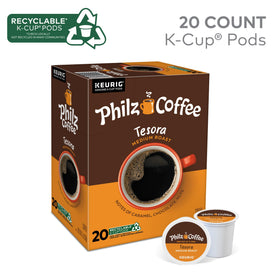 Philz Tesora k-cup close-up highlighting premium roast