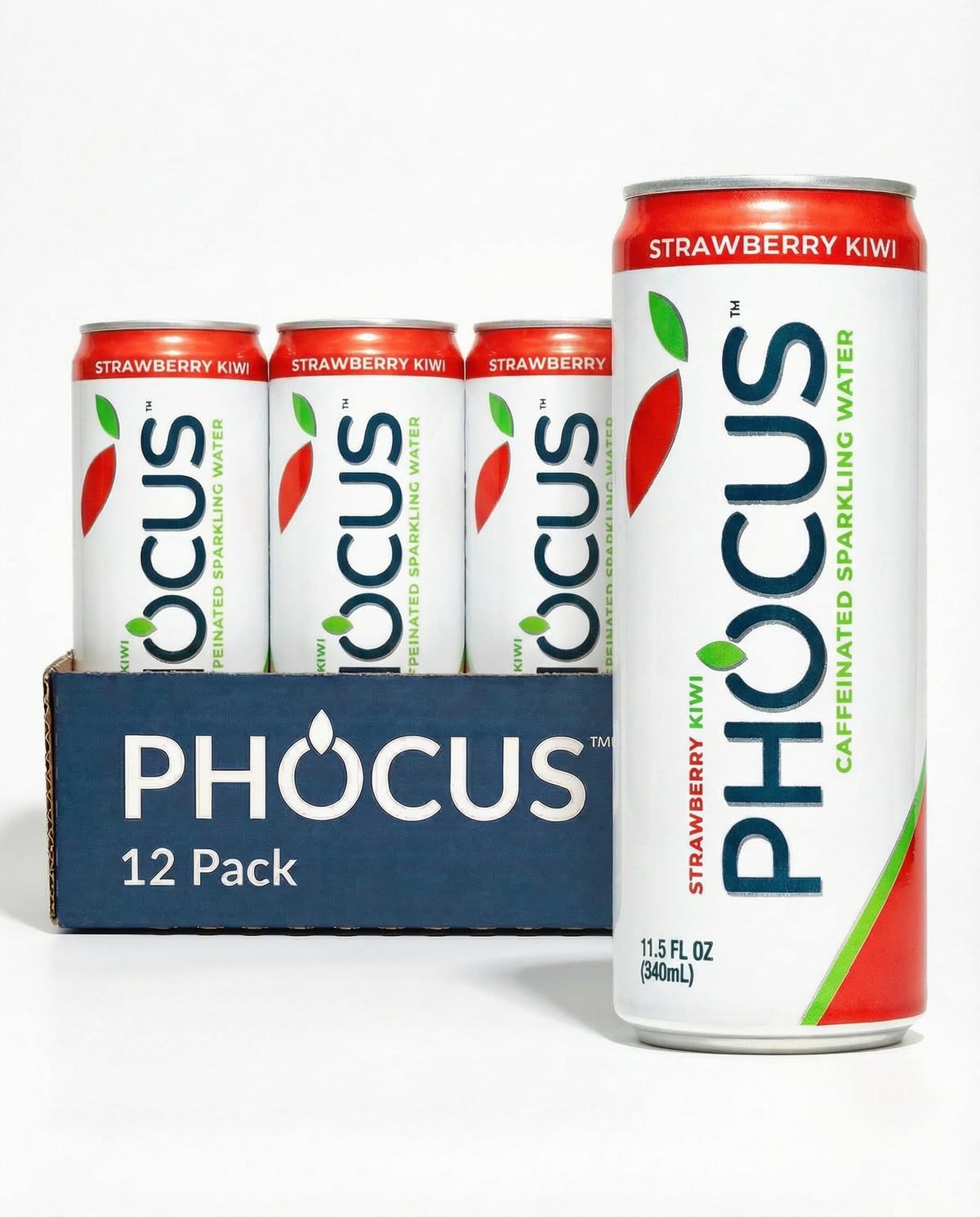 Phocus Strawberry Kiwi can shows caffeine-powered hydration for focused energy
