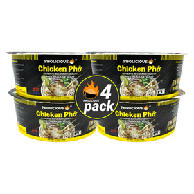 PhoLicious chicken pho broth mix bottle with aromatic spices.
