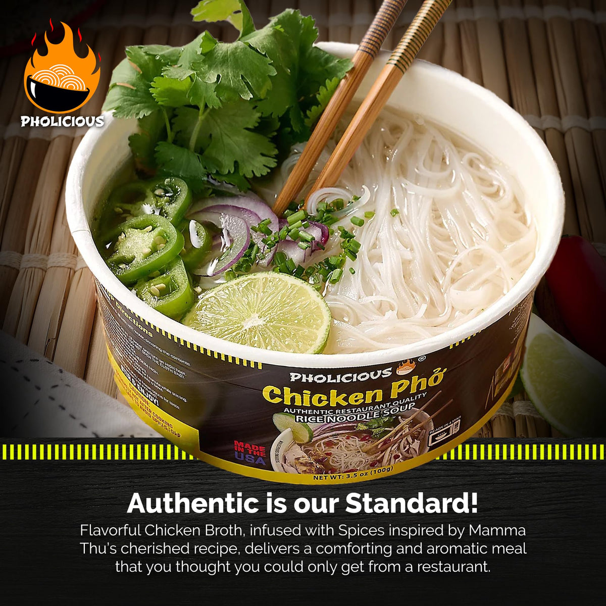 PhoLicious spice blend creates a rich, aromatic broth.