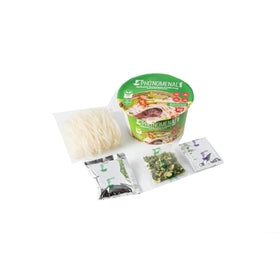 Pho'nomenal veggie pho bowl steaming, plant-based warmth anytime