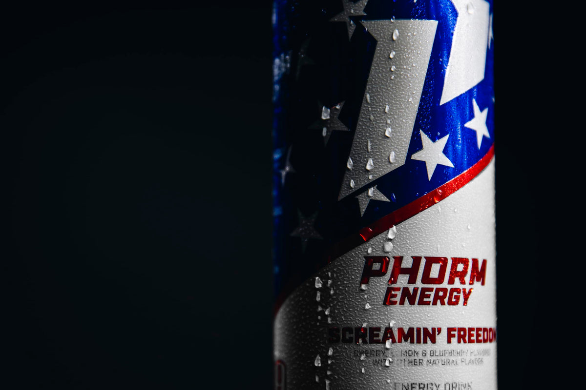 Phorm Energy on ice in a glass conveys refreshing, sugar-free recharge