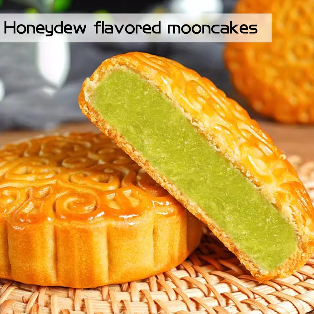Phuumy mooncakes golden filling closeup reveals glossy, inviting centers.