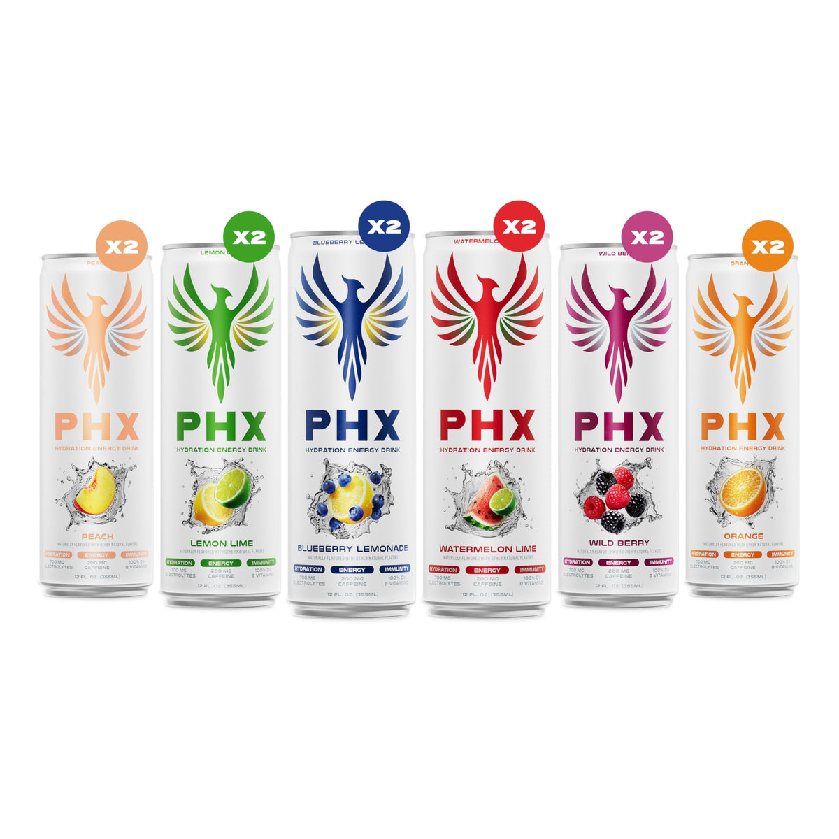 Close-up of PHX electrolyte blend highlighting 700mg electrolytes