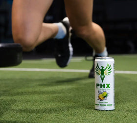 PHX cold can in cooler for convenient refreshment.