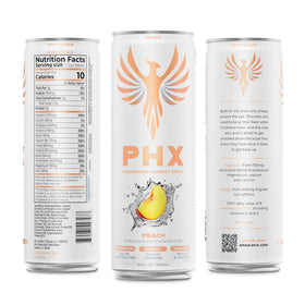 PHX Hydration Energy Drink label vitamins section highlights daily values