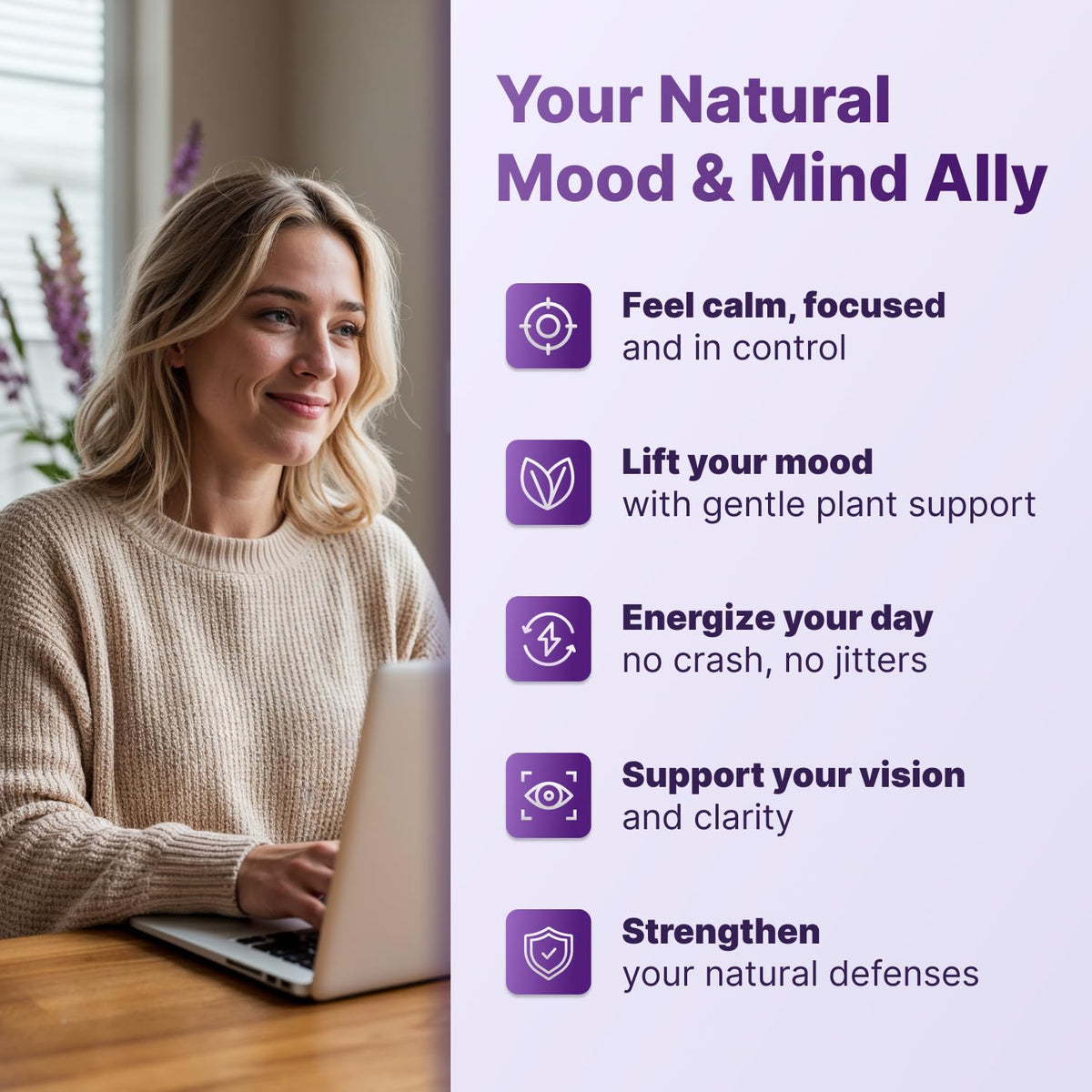 PHYTOCHOICE saffron label front reinforces premium saffron extract for daily mood support.