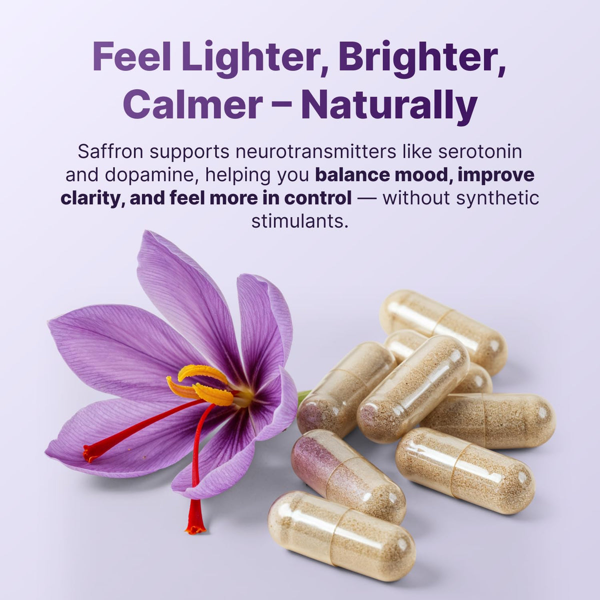 PHYTOCHOICE saffron packaging 90-count highlights long-term daily use.