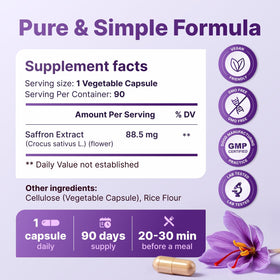 PHYTOCHOICE saffron supplement facts panel aids informed choices.