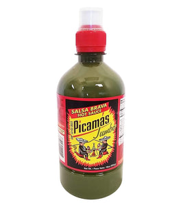Picamas Green Jumbo Hot Sauce bottle pack ready for bold dippings and marinades.