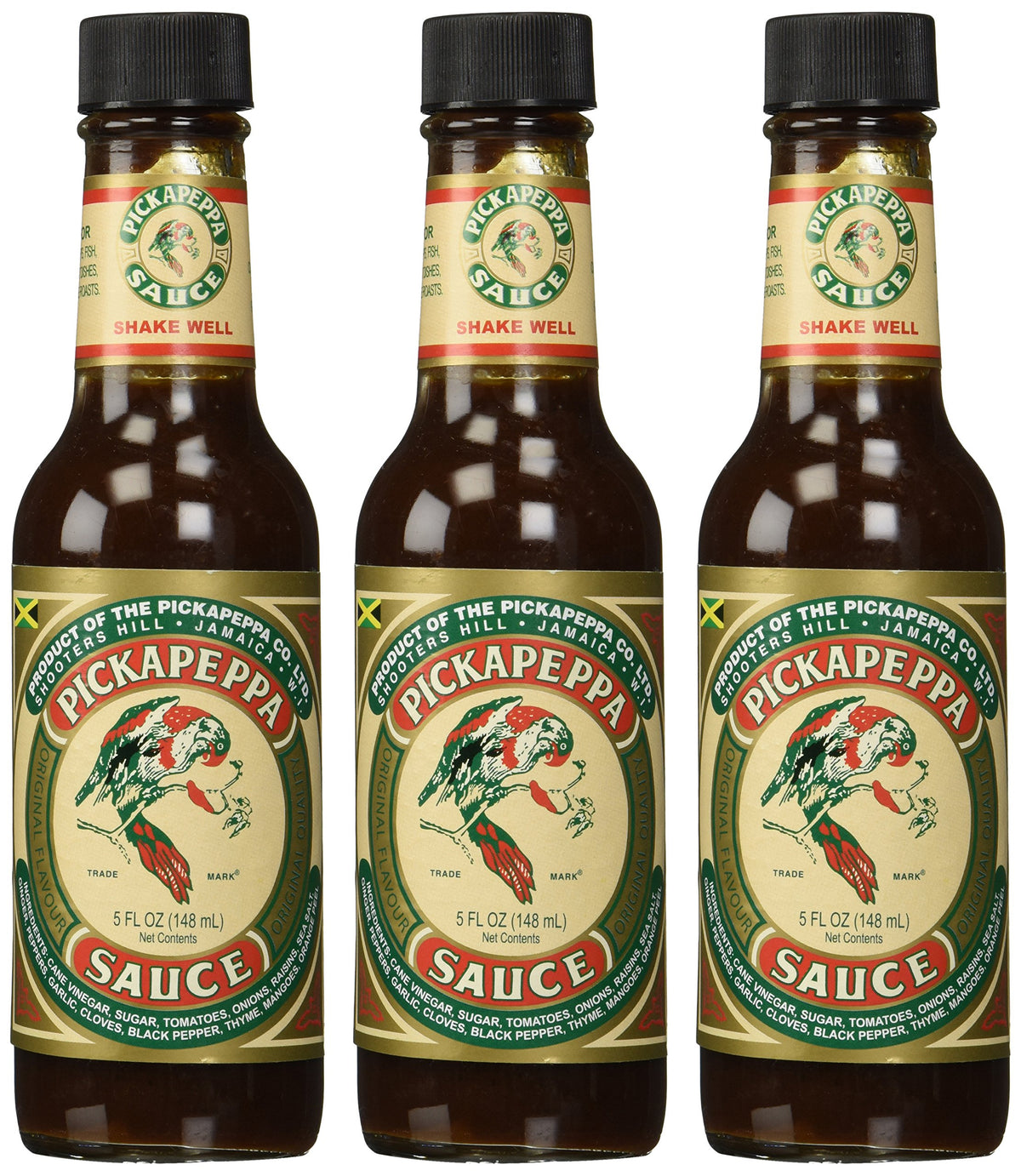 Pickapeppa Jamaican Original Sauce bottle reveals rich aroma and versatile flavor