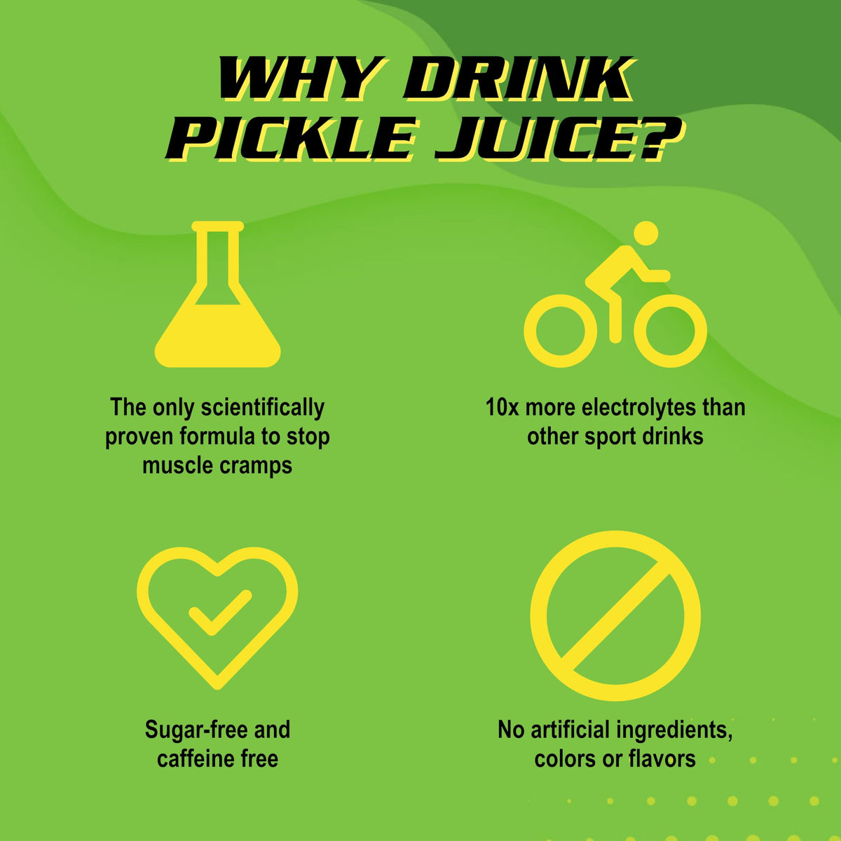 Pickle Juice 24-pack display ready for training sessions and gym use.