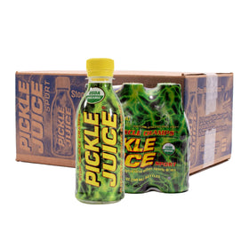 Pickle Juice 8.6oz bottle pouring to support cramps relief during activity.