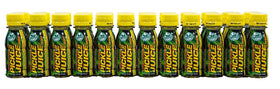 Label close-up of Pickle Juice Extra Strength Shots highlighting sugar-free, gluten-free benefits