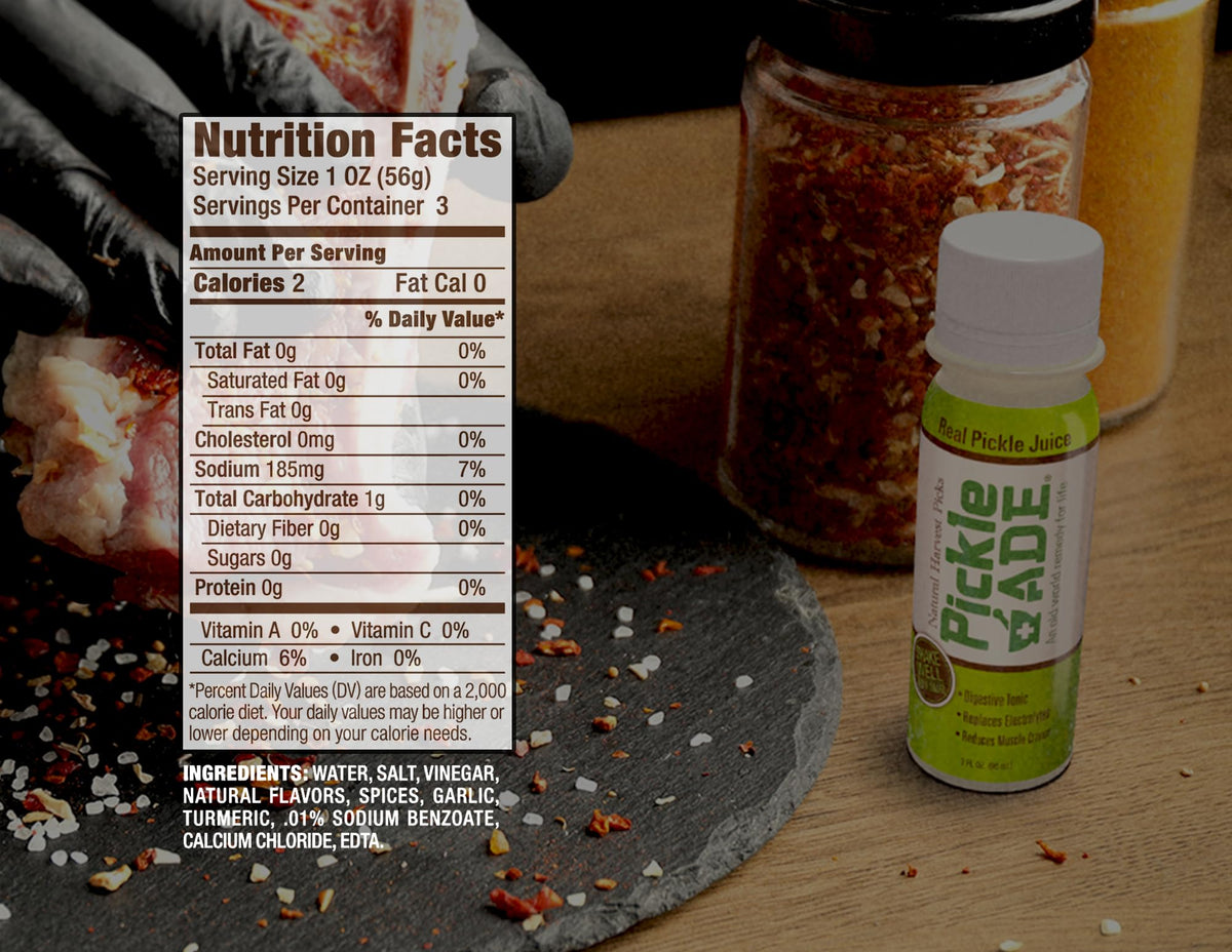 PickleAde pickle juice shot used as dressing or marinade.