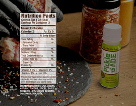 PickleAde pickle juice shot used as dressing or marinade.