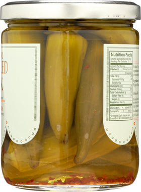 Snack-ready Pickled Pink jar opens to reveal glossy okra and ready flavor boosts.