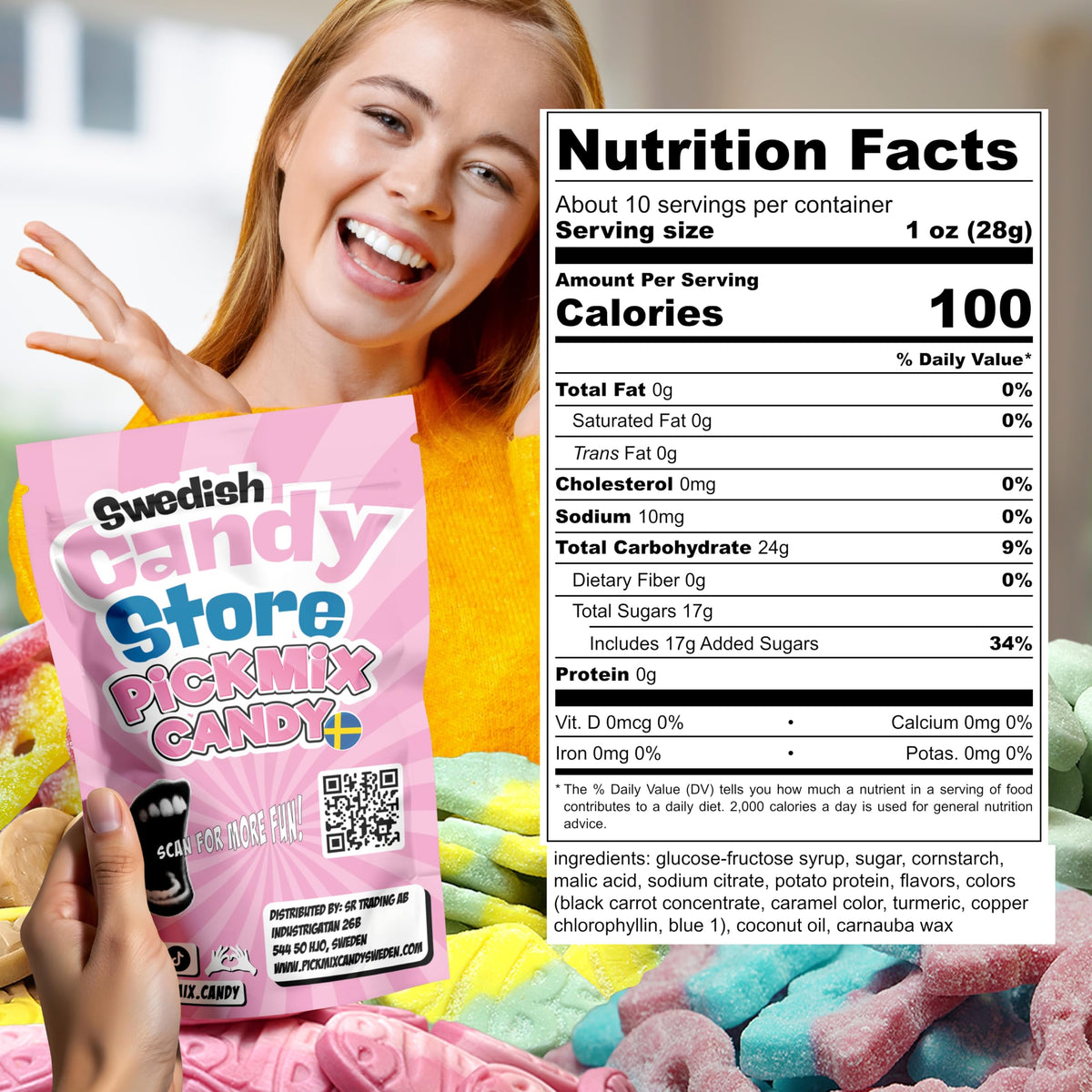 Pickmix Candy Sweden BUBS dizzy skulls present bold shapes with fruity notes