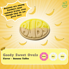 2lb pack of Pickmix Candy Sweden Bubs Banana Ovals for gatherings