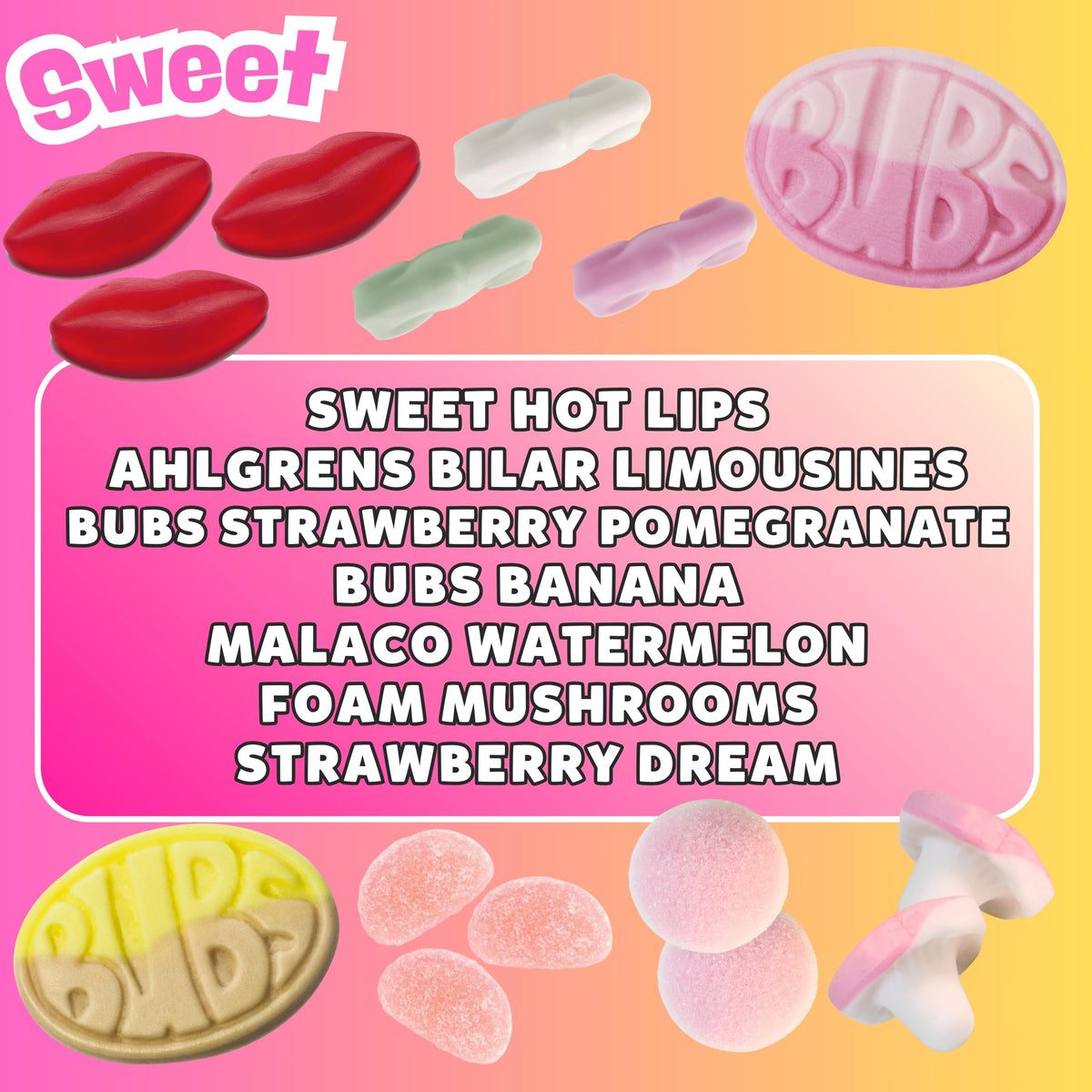 Pickmix Sweden Ahlgrens Bilar limousines soft candy for nostalgic snacking