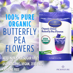 PICKNATURE Mini Pack offers convenient, flavorful butterfly pea tea servings.