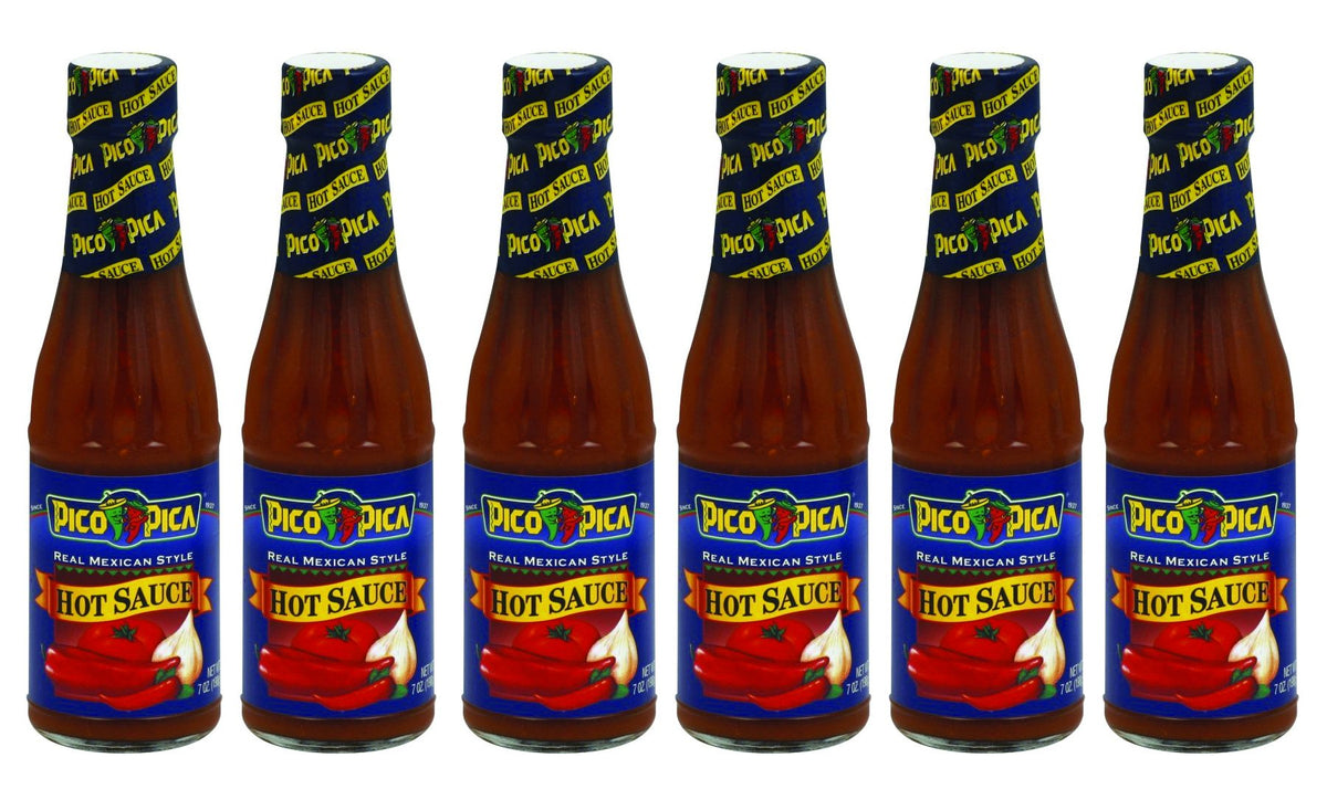 Pico Pica hot sauce six pack bottle close up boosts taco night flavor