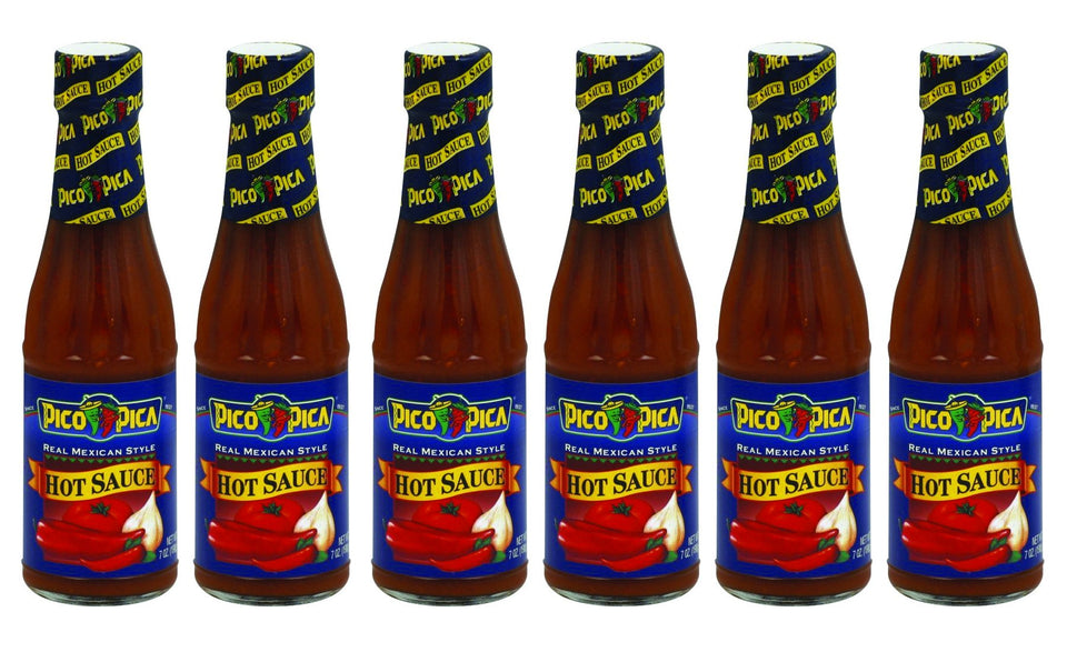 Pico Pica hot sauce six pack bottle close up boosts taco night flavor