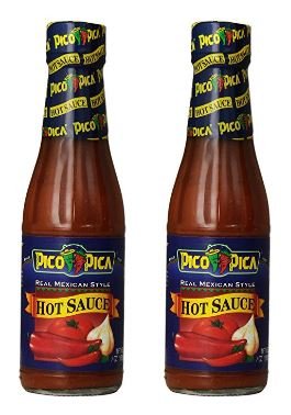 Pico Pica hot sauce bottle pour adds fiery flavor to tacos