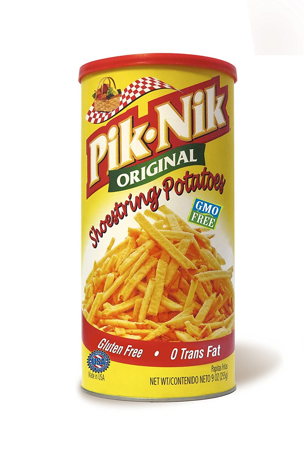 Pik-Nik Shoestring Potatoes Original three-pack, convenient snack for on-the-go