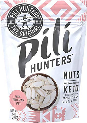 Pili Hunters wild sprouted pili nuts in a resealable pack for on-the-go energy.