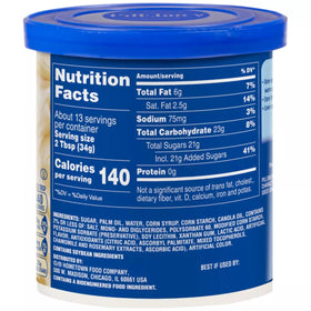 Pillsbury Creamy Supreme Chocolate Fudge frosting tub brings indulgent chocolate depth to brownies.