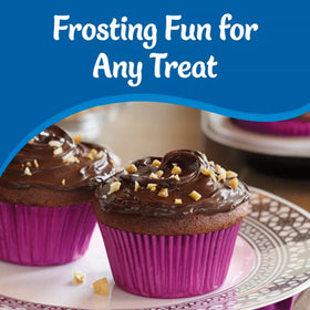 Pillsbury Creamy Supreme frosting and powdered sugar enable decorator icing.