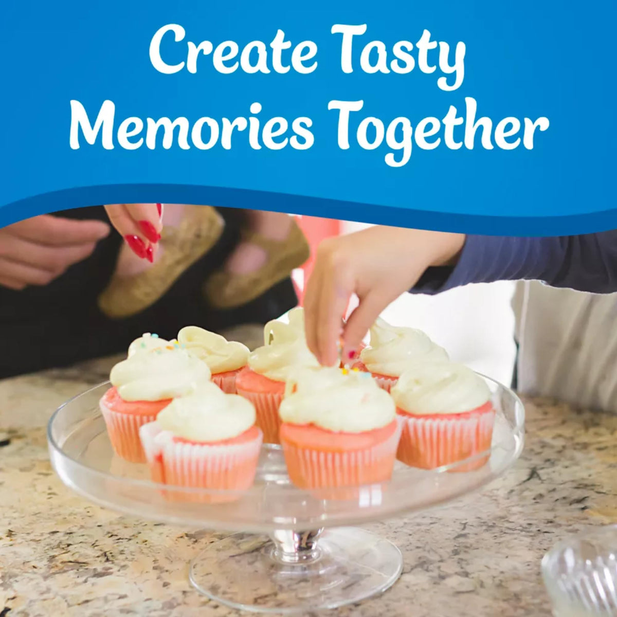 Pillsbury Creamy Supreme variety pack displays vanilla, cream cheese, and chocolate fudge.