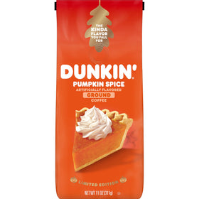 PILON Dunkin Pumpkin Spice coffee bags shown for aroma-filled mornings at home