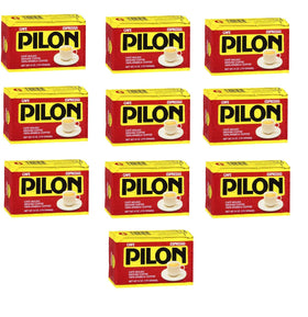 PILON espresso-ground 10-pack box highlighting aroma for home brewing