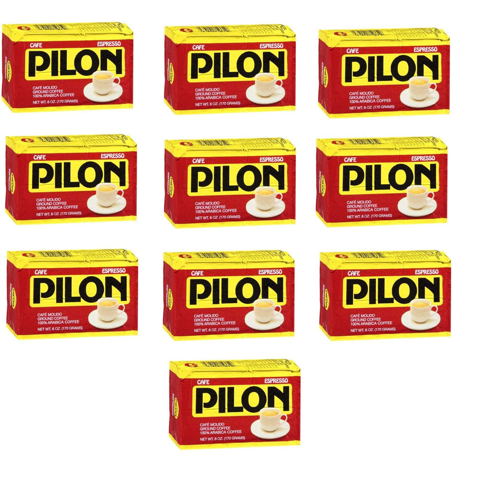 PILON espresso-ground 10-pack box highlighting aroma for home brewing