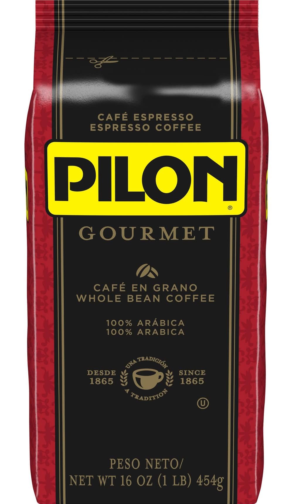 PILON gourmet espresso coffee 16 oz bag for rich, café-style flavor at home