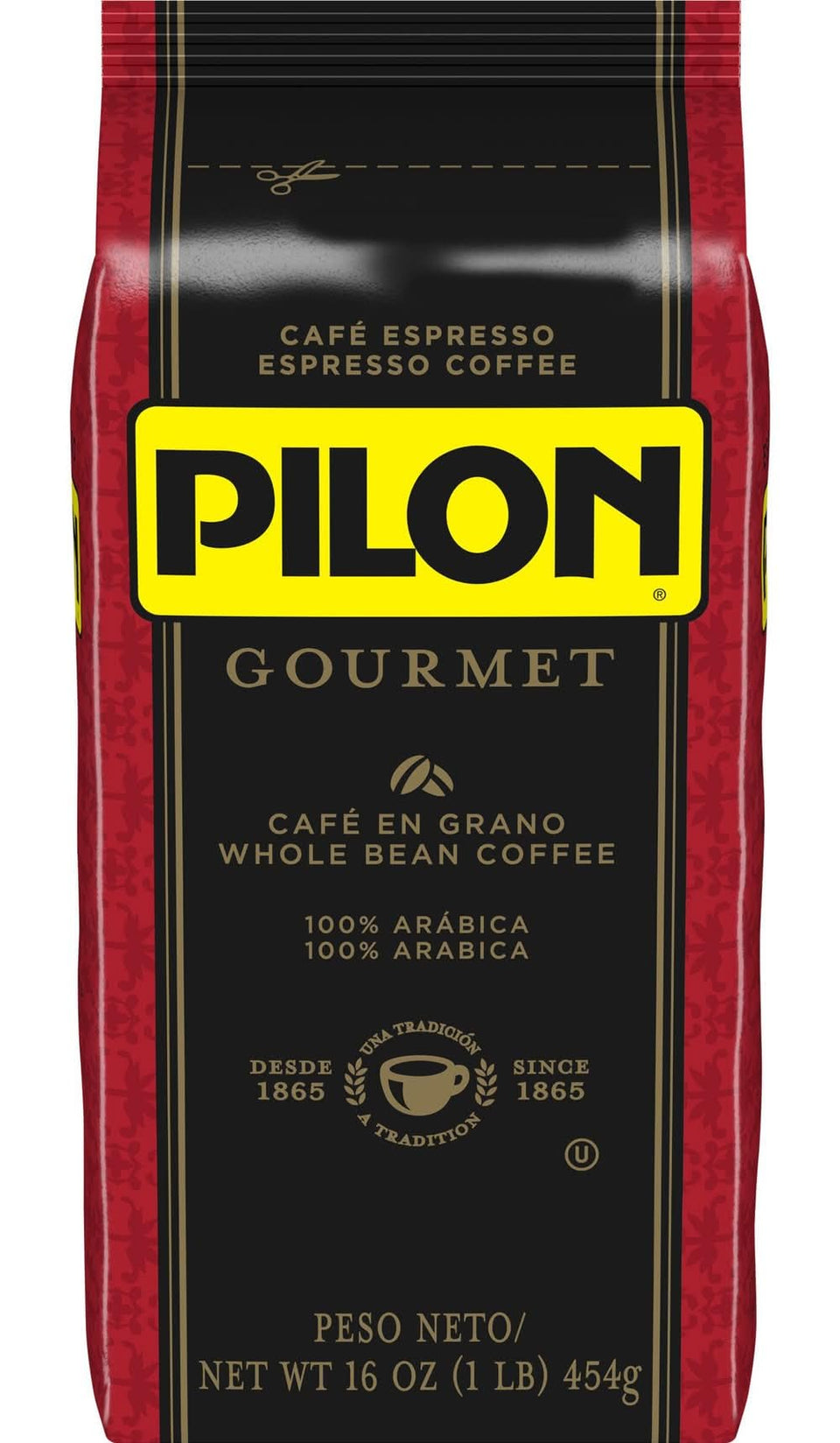 PILON gourmet espresso coffee 16 oz bag for rich, café-style flavor at home