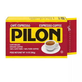 PILON ground espresso coffee bag front view highlighting consistent roast and aroma