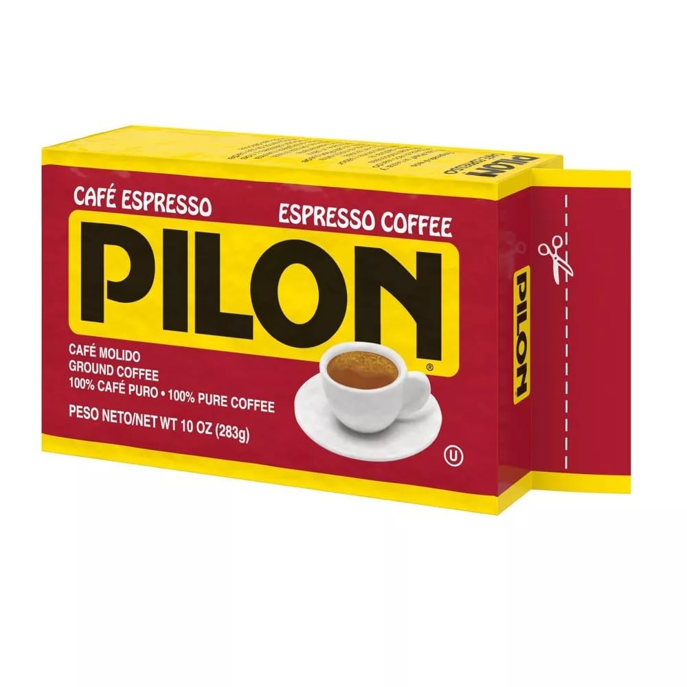 PILON ground espresso coffee ground in a cup ready for rich extraction