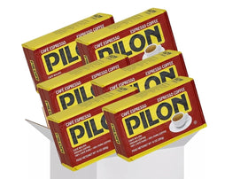 PILON ground espresso coffee packaging closeup showing freshness