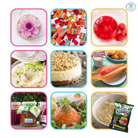 Pilsac 300 Bloom gelatin crystals illustrate strong gelling suitable for gummies.